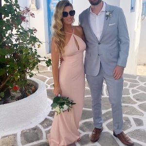 Jim Hjelm Blush Bridesmaid Dress